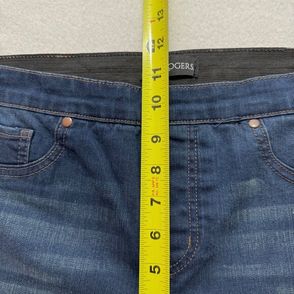 Kim Rogers Women's Pull-on Elastic Waistband Stretch Blue Denim Jeans Size 8 - Picture 8 of 10